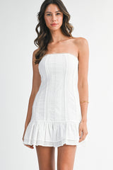 KRYSTI TUBE LACE MINI DRESS