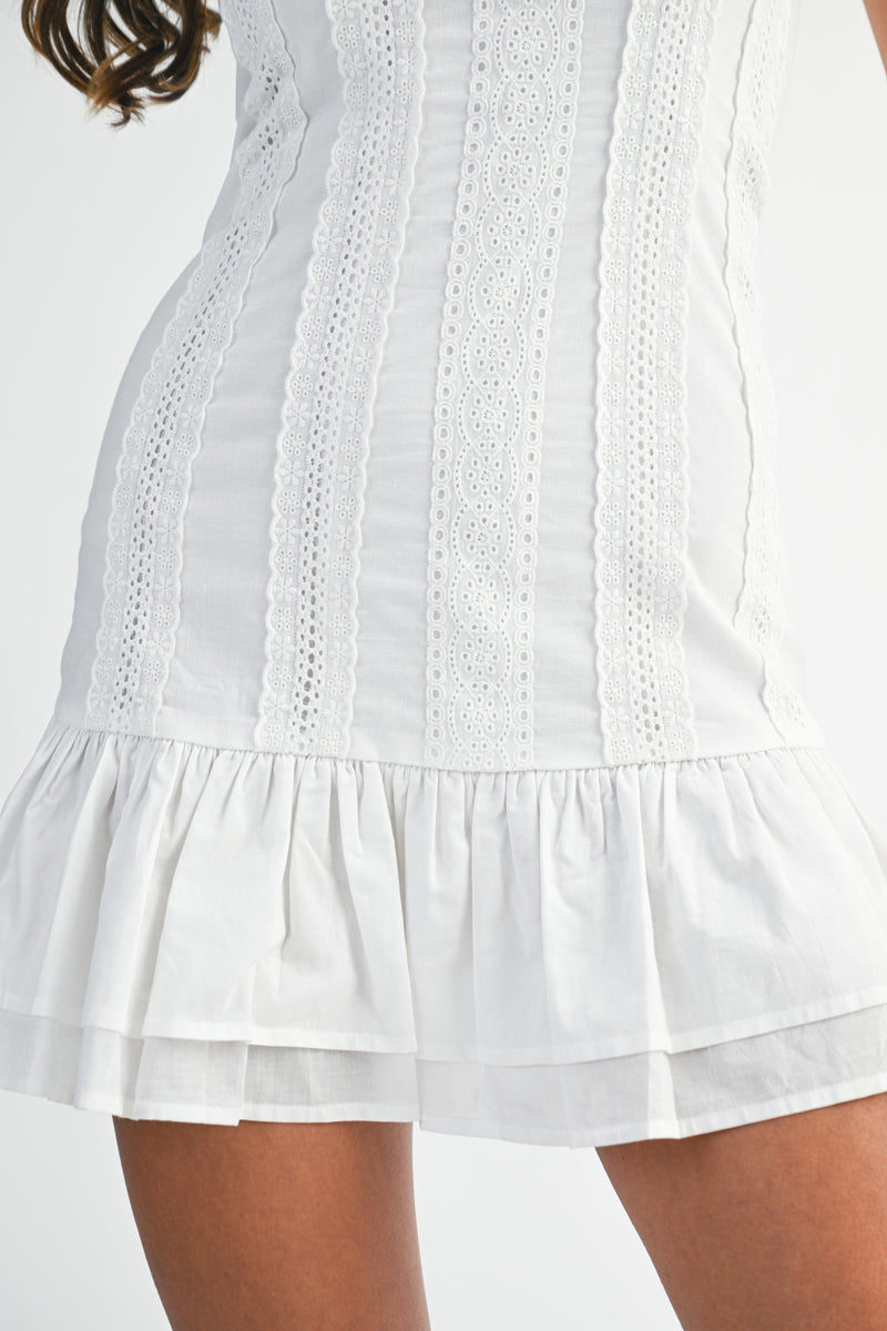 KRYSTI TUBE LACE MINI DRESS