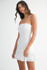 KRYSTI TUBE LACE MINI DRESS