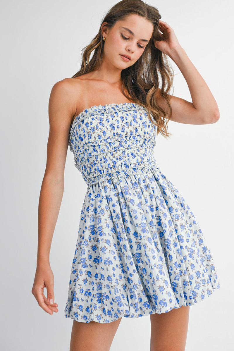 MERCY BODICE BUBBLE MINI DRESS