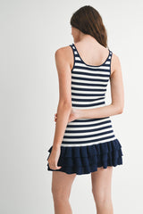 LINA RUFFLED MINI TANK DRESS