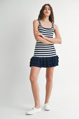 LINA RUFFLED MINI TANK DRESS