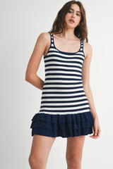 LINA RUFFLED MINI TANK DRESS