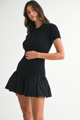GALILEA POLO KNIT MINI DRESS