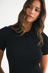GALILEA POLO KNIT MINI DRESS
