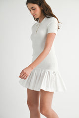 GALILEA POLO KNIT MINI DRESS