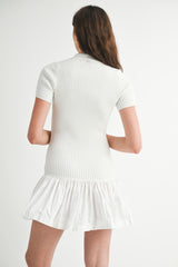 GALILEA POLO KNIT MINI DRESS