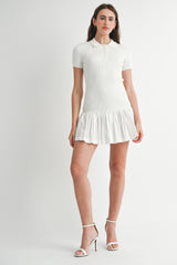 GALILEA POLO KNIT MINI DRESS
