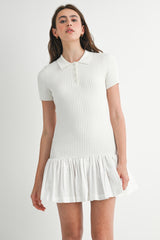GALILEA POLO KNIT MINI DRESS