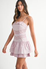 HANIE PLEATED DETAIL MINI DRESS