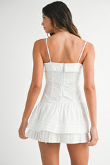 HANIE PLEATED DETAIL MINI DRESS