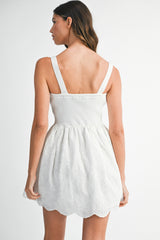 IVY KNIT WOVEN MIX MINI DRESS