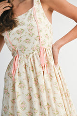 WHITLEY CONTRAST TIE STRAP DETAIL MIDI DRESS