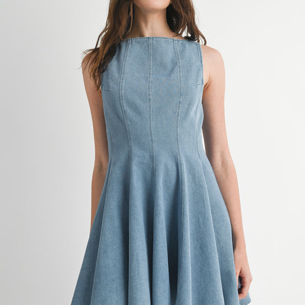 lilith denim midi dress Reformation Lilith Denim Midi Dress 2 in Blue