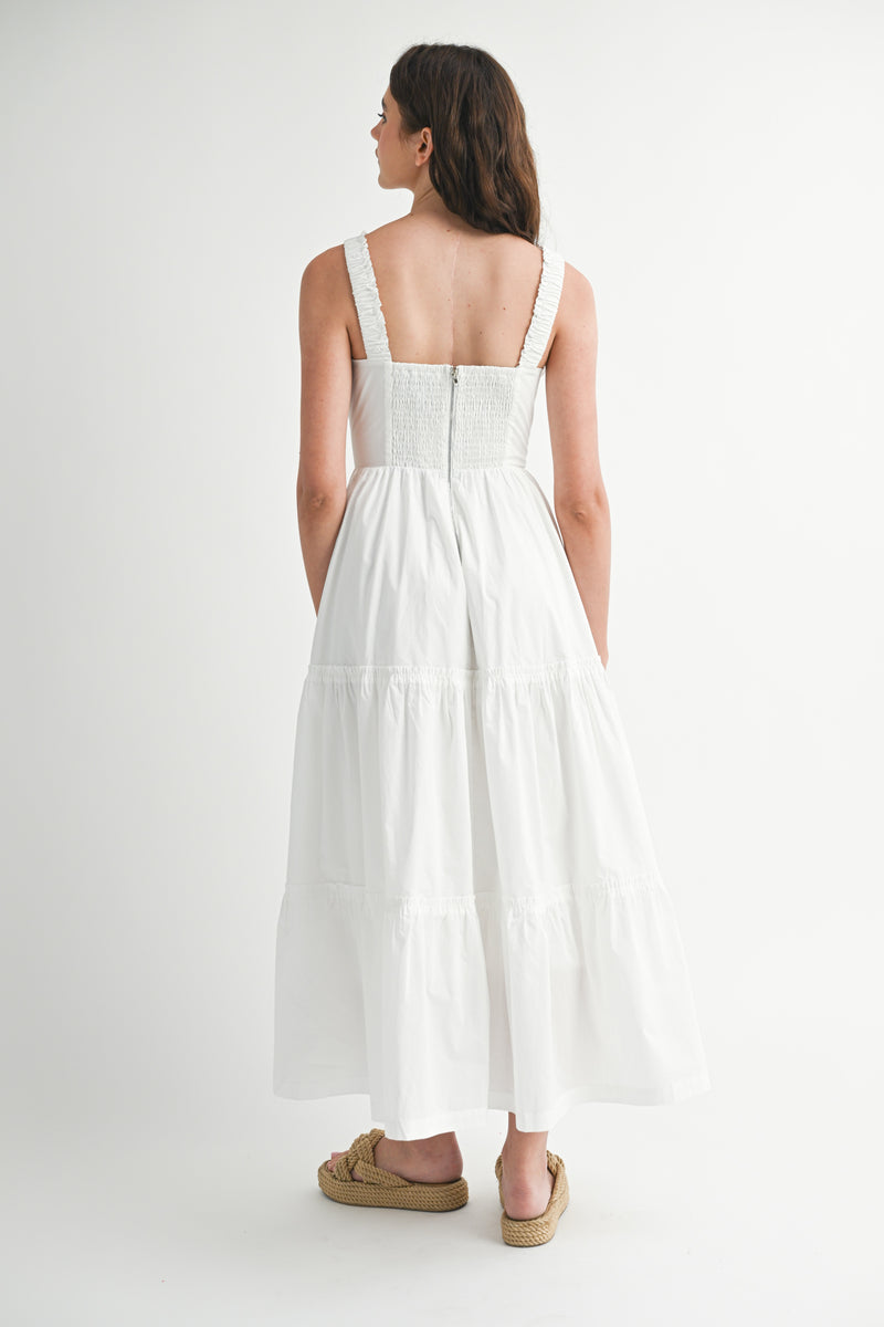 TIFFANY BUSTIER MIDI DRESS