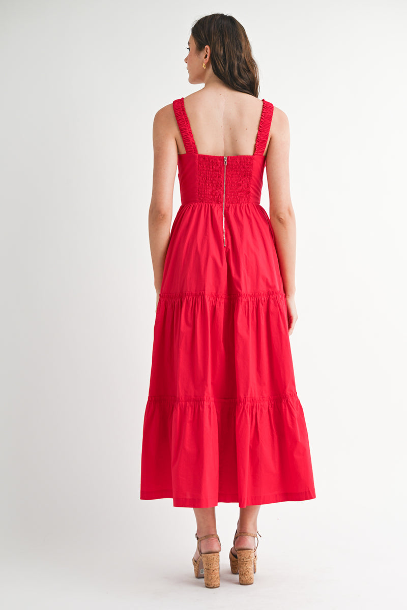 TIFFANY BUSTIER MIDI DRESS