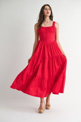 TIFFANY BUSTIER MIDI DRESS