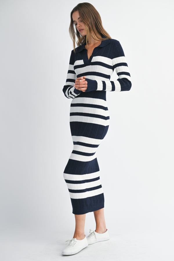 MARGOT RIBBED KNIT DRESS