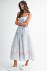 FLAVIA PRINTED BUSTIER MIDI DRESS