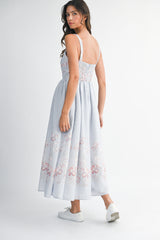 FLAVIA PRINTED BUSTIER MIDI DRESS