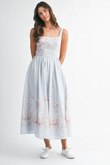 FLAVIA PRINTED BUSTIER MIDI DRESS