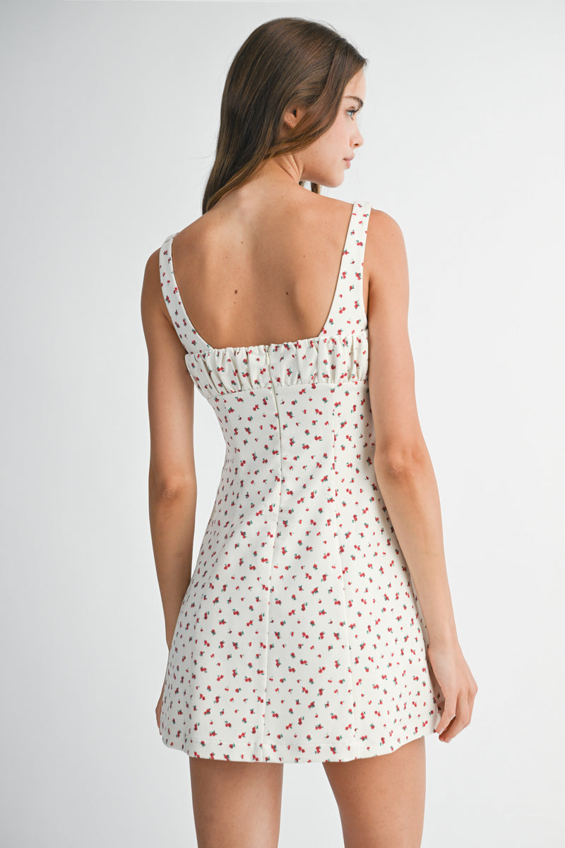 OCTAVIA FLORAL PRINTED MINI DRESS