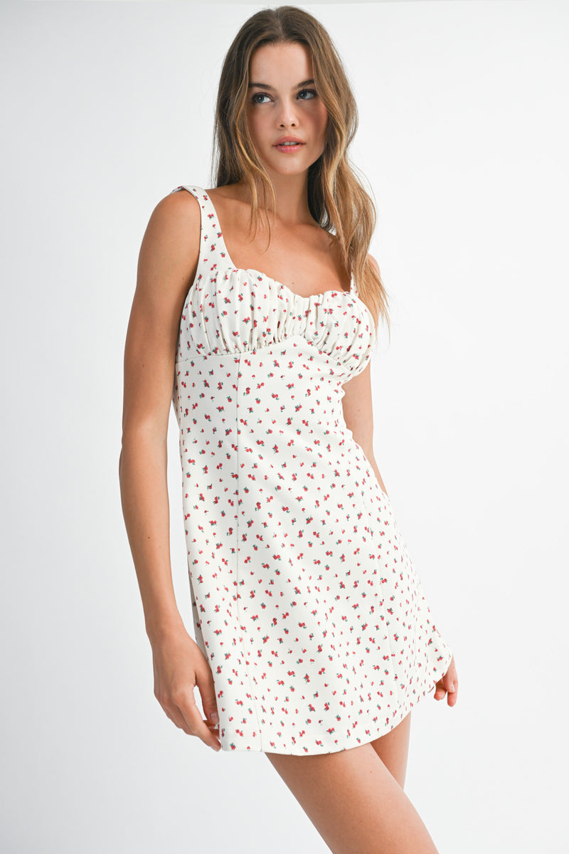 OCTAVIA FLORAL PRINTED MINI DRESS