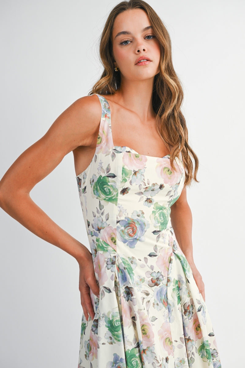 TAYLOR FLORAL PRINTED DRESS