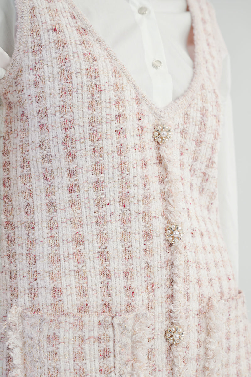 LOGAN TWEED VEST MINI DRESS