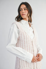 LOGAN TWEED VEST MINI DRESS