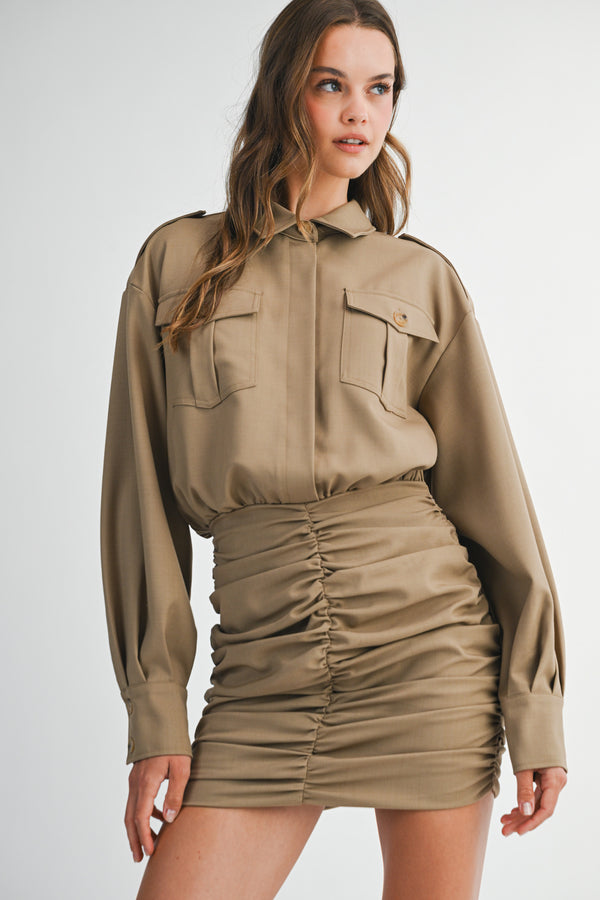 CLEO SHIRTS MINI DRESS