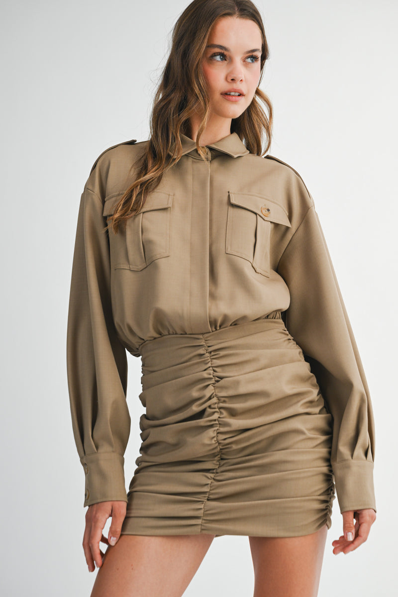 CLEO SHIRTS MINI DRESS