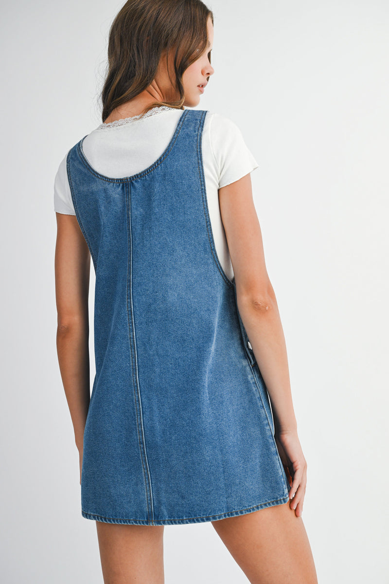 LEIA DENIM MINI DRESS
