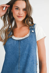 LEIA DENIM MINI DRESS