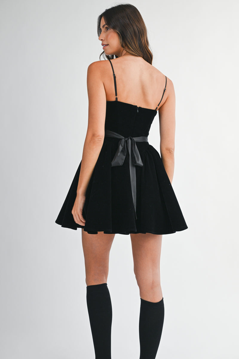 BLAIRE VELVET BUSTIER MINI DRESS