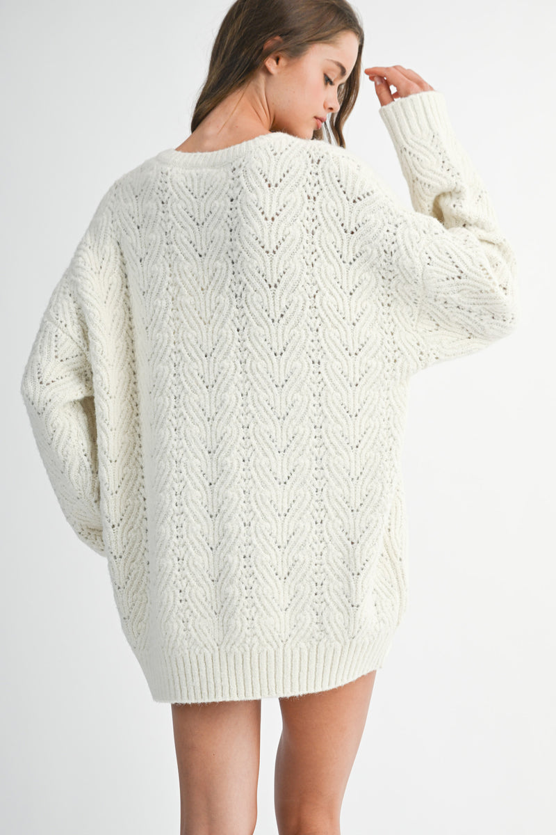 LUISA BIG BOW KNIT MINI DRESS