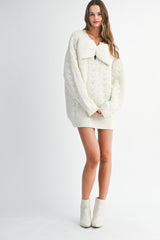 LUISA BIG BOW KNIT MINI DRESS