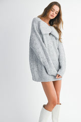 LUISA BIG BOW KNIT MINI DRESS