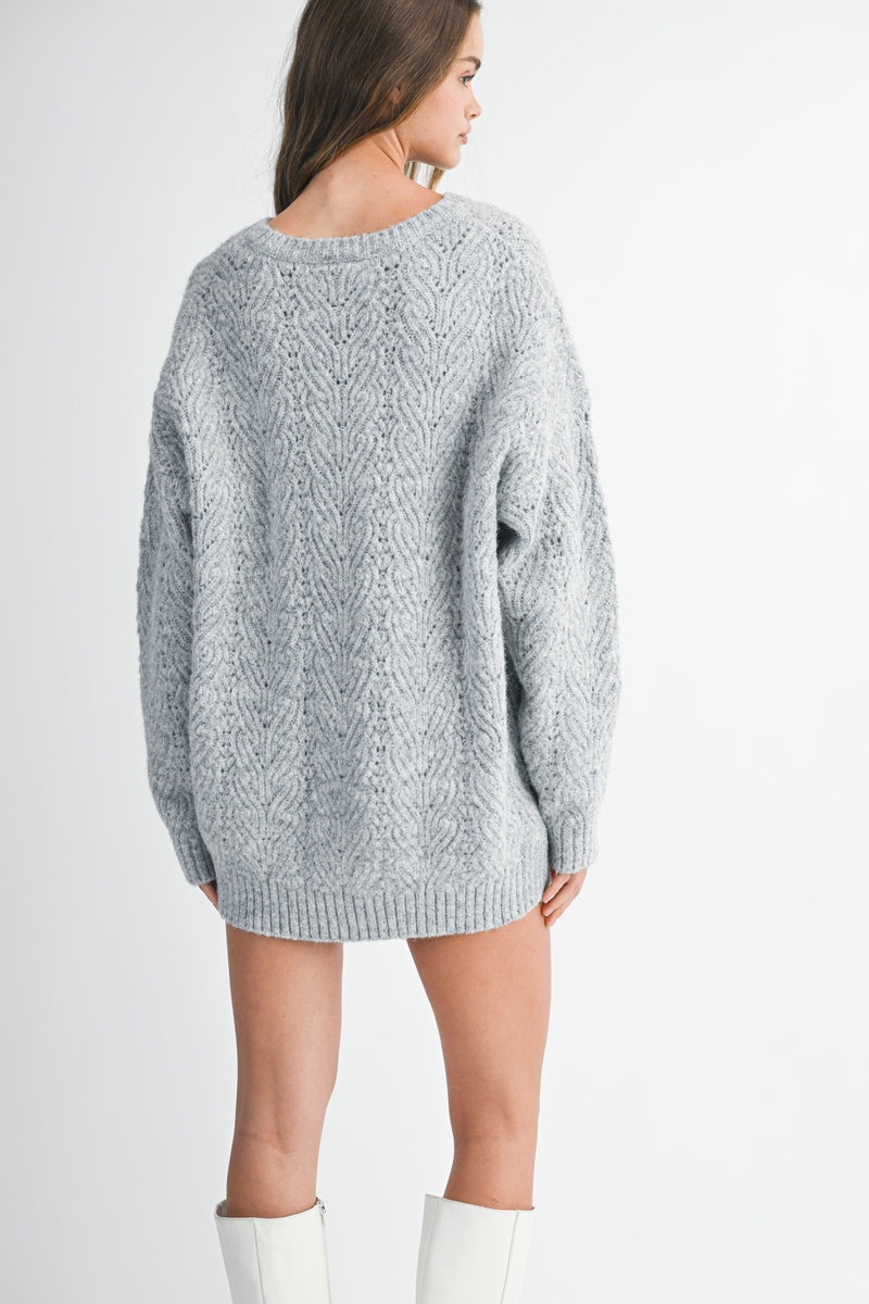 LUISA BIG BOW KNIT MINI DRESS