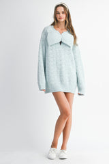 LUISA BIG BOW KNIT MINI DRESS