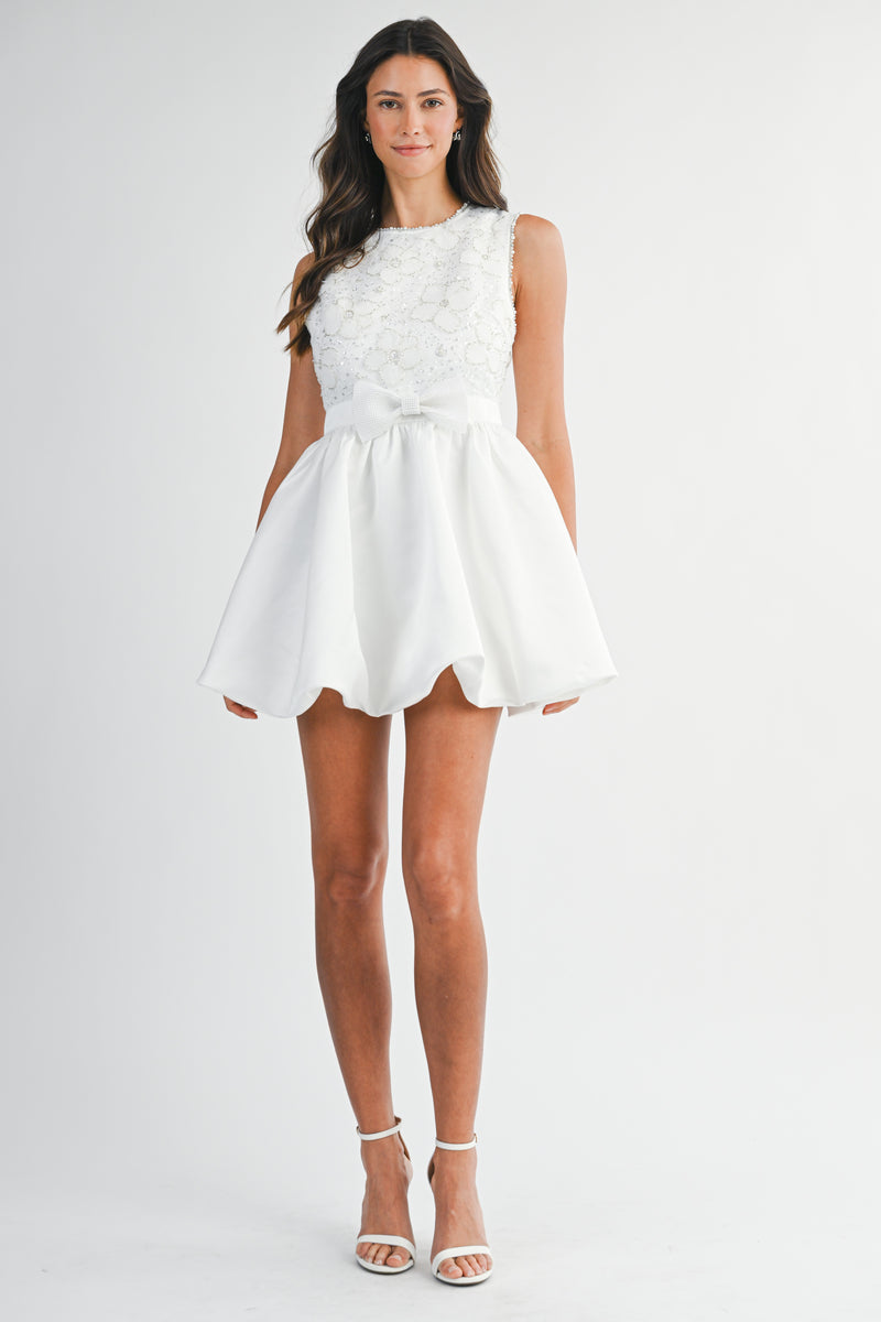 COLETTE LACE BUBBLE MINI DRESS