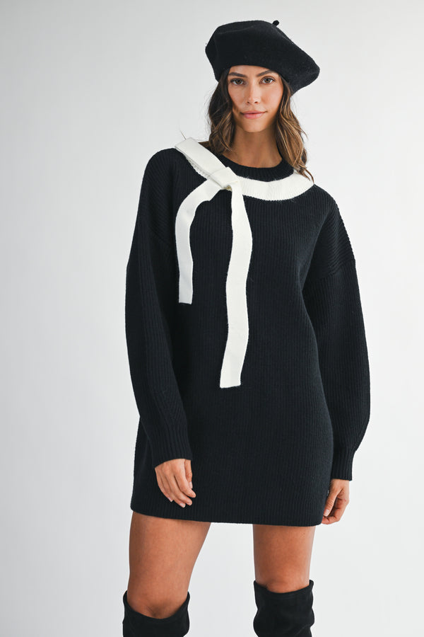 JOANNA BIG BOW KNIT DRESS