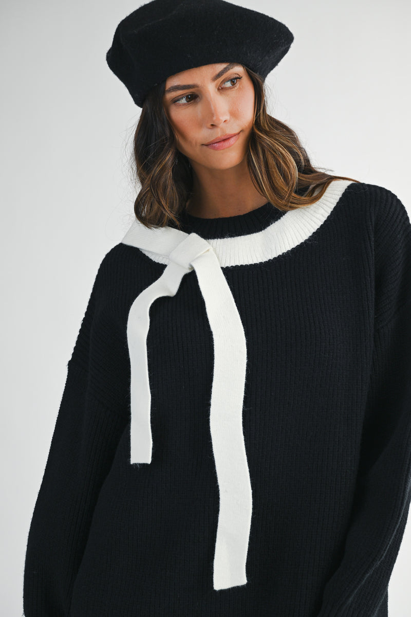 JOANNA BIG BOW KNIT DRESS