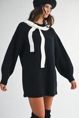 JOANNA BIG BOW KNIT DRESS