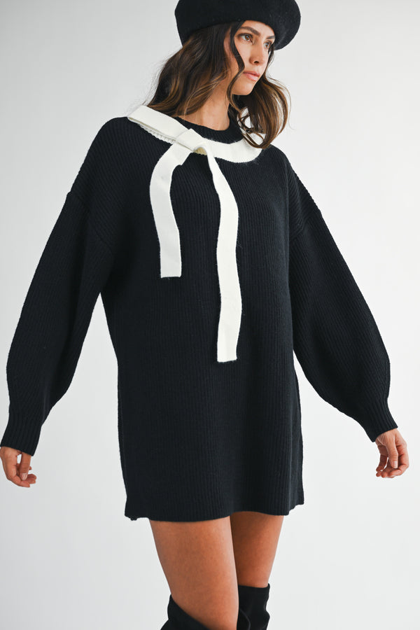 JOANNA BIG BOW KNIT DRESS
