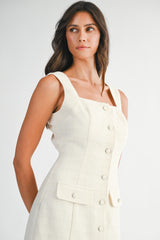 MURPHY BUTTON DOWN MINI DRESS