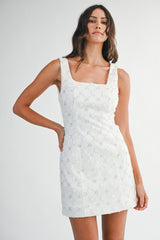 KALI PEARL AND SEQUIN BEADED STRAPLESS MINI DRESS