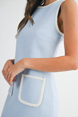 ELLIOTT CONTRAST BOUCLE MINI DRESS