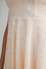 JALIYAH FLARED SEQUIN MINI DRESS