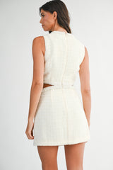 AILANI CUT OUT MINI DRESS WITH BOW DETAIL